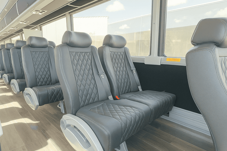 interior of Scottsdale Coach Bus Service charter bus