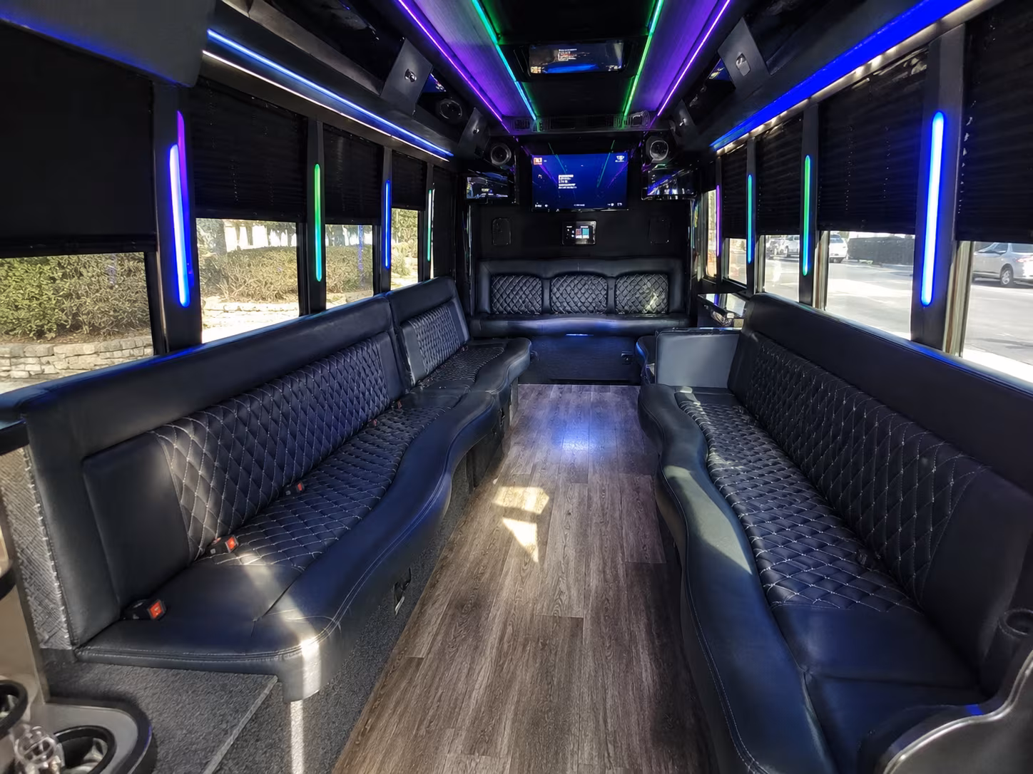 scottsdale 15 passenger party bus interior