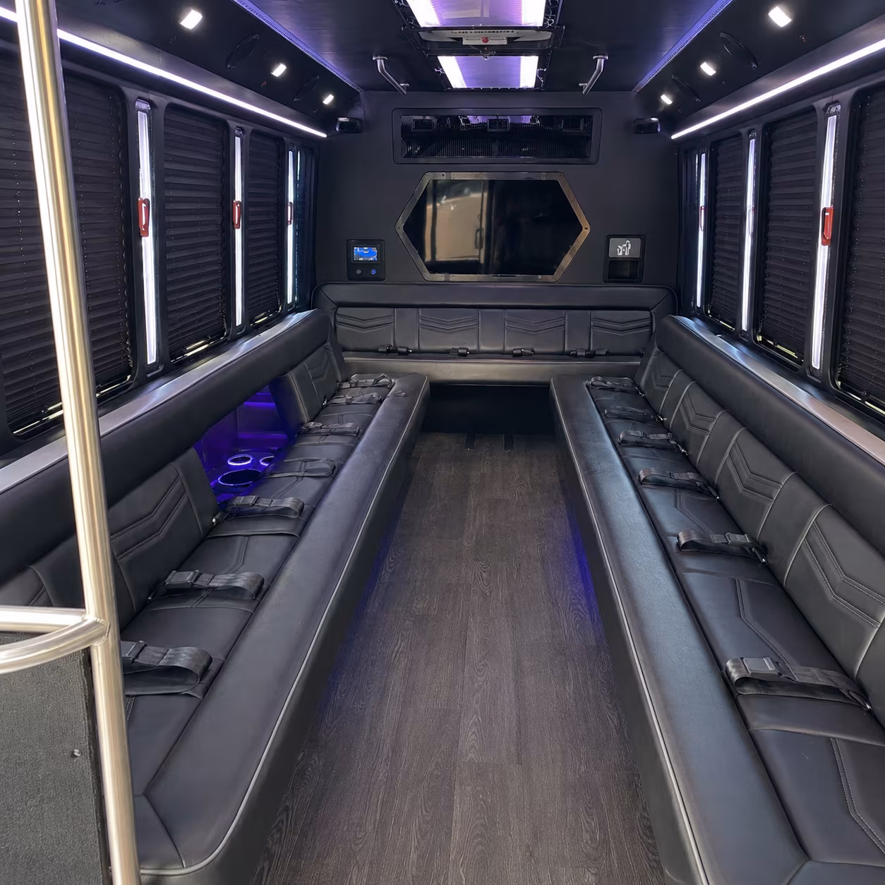 scottsdale 18 passenger party bus interior