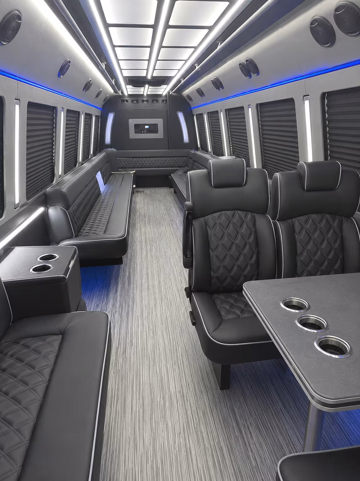 scottsdale 25 passenger party bus inside